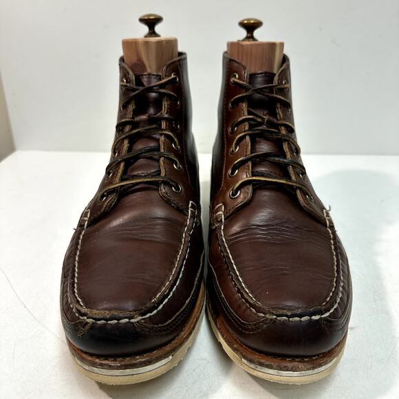 VERY GOOD Rancourt & Co. Harrison Boot Heritage Leather Brown Made in USA 12 D - Picture 3 of 11